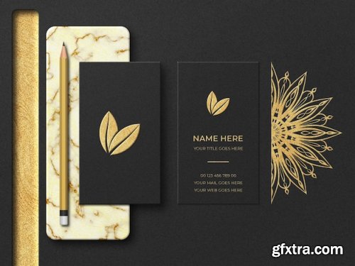 Elegant or luxury black business card mockup