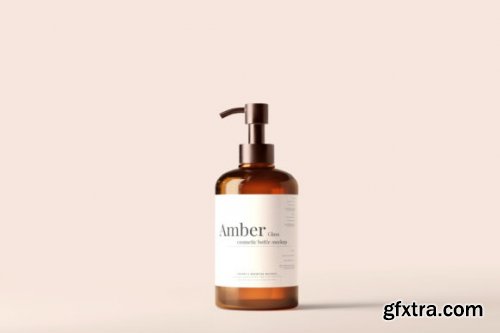 Amber Glass Pump Bottle Mockups 7150843