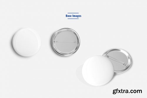 CreativeMarket - Glossy Round Pin Badge Set Mockup 7149012  