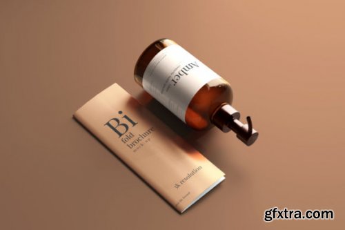 Amber Glass Pump Bottle Mockups 7150843