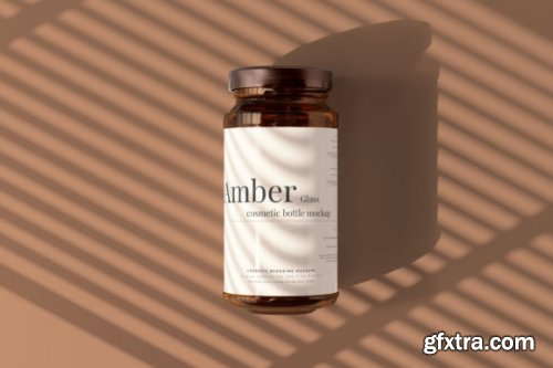 Amber Glass Jar Mockups 7150844