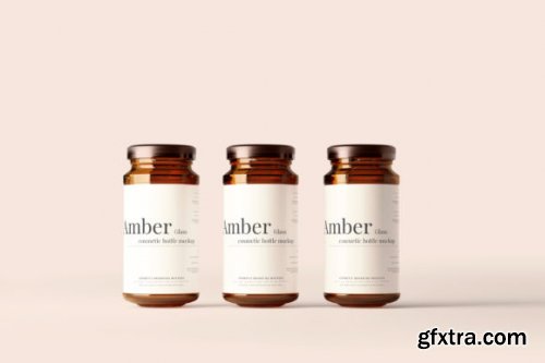 Amber Glass Jar Mockups 7150844