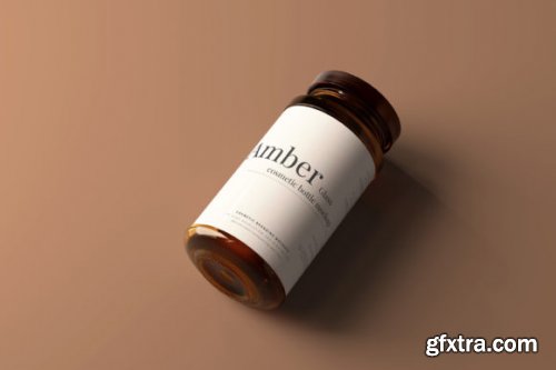 Amber Glass Jar Mockups 7150844