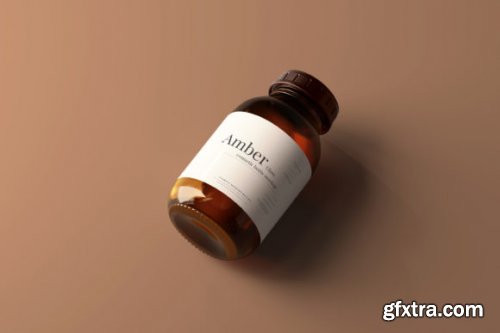 Amber Glass Jar / Bottle Mockups 7150841