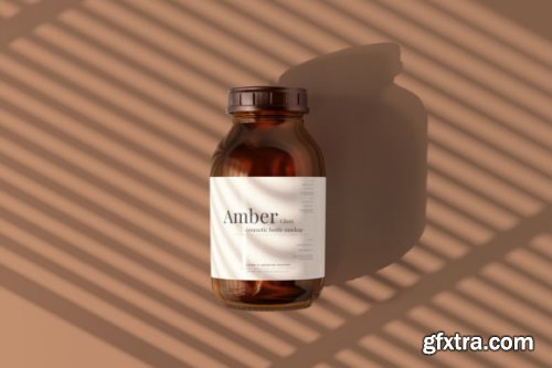 Amber Glass Jar / Bottle Mockups 7150841