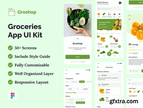 Groshop - Groceries App UI Kit