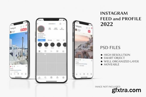 Realistic smartphone mockup for social media