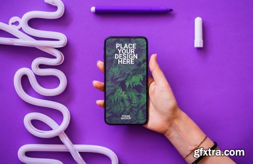 Smartphone screen mockup psd design phone mockup