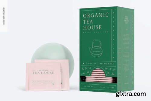 Tea dispenser box mockup