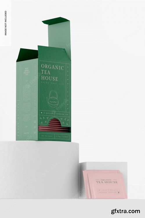 Tea dispenser box mockup