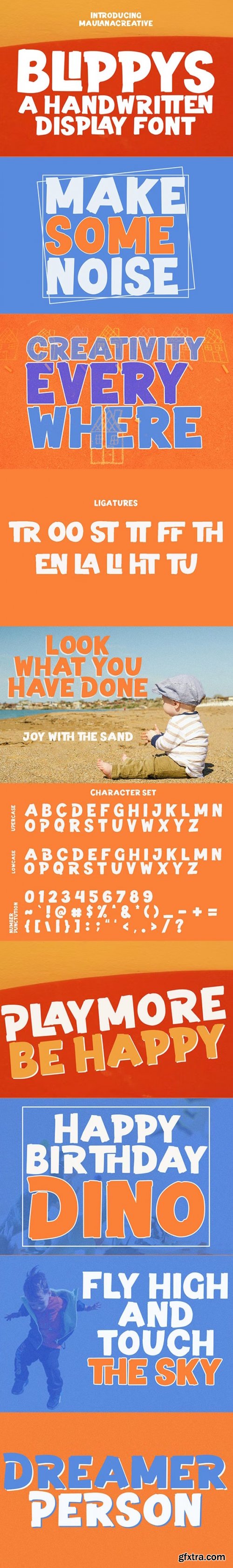  Blippys Handwritten Display Font 