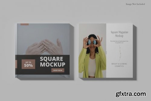 Square magazines mockup