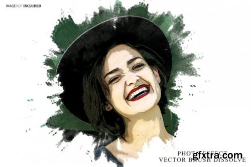  Vector Brush Dissolve Photo Effect Psd