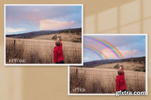 CreativeMarket - Realistic Rainbow Photoshop Overlay 7151204