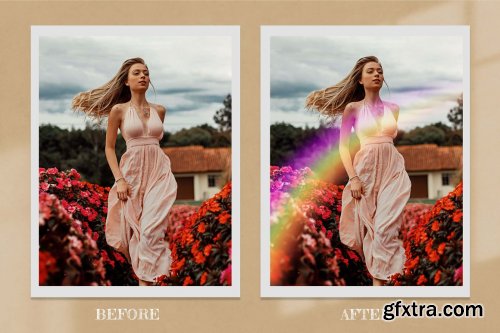 CreativeMarket - Realistic Rainbow Photoshop Overlay 7151204