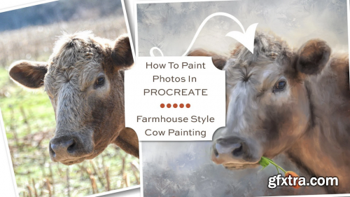  How To Paint Photos In Procreate: Farmhouse Style Cow Painting