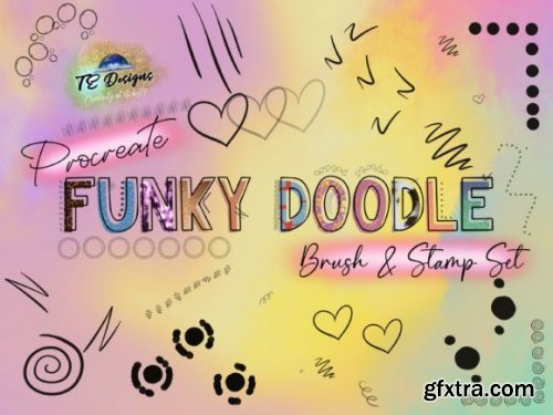 Procreate Doodle Brush and Stamp Kit