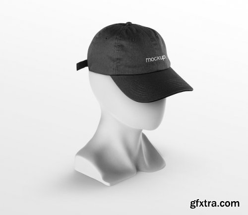 Black cap mockup