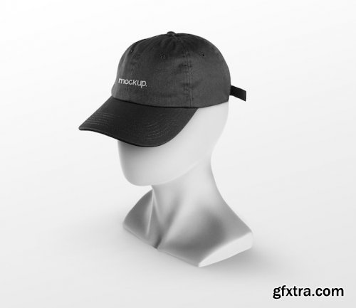 Black cap mockup