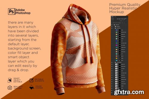 CreativeMarket - Hoodie Jumper Mockup 7158022