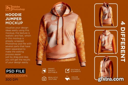 CreativeMarket - Hoodie Jumper Mockup 7158022