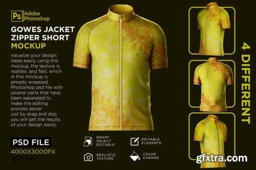 CreativeMarket - Bicycle Zipper Jacket Mockup 7159188