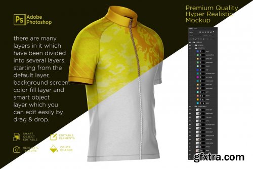 CreativeMarket - Bicycle Zipper Jacket Mockup 7159188