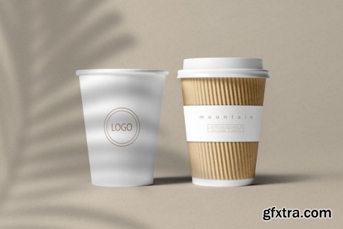 Cup Company Logo Label Design Mockup