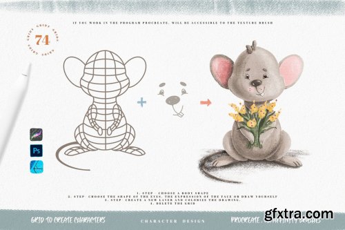 CreativeMarket - Grids for Creating Cute Characters 4872093