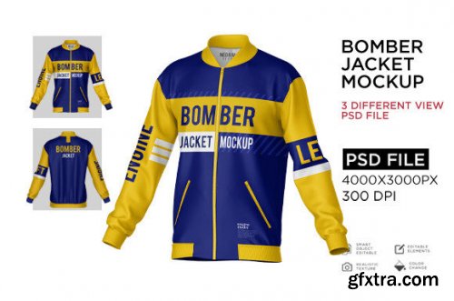 Bomber Jacket Fullzipper Mockup