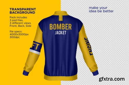 Bomber Jacket Fullzipper Mockup