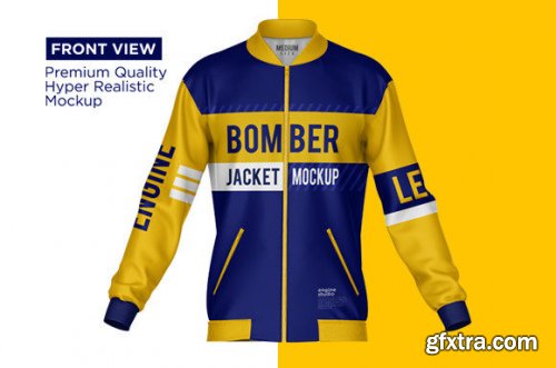 Bomber Jacket Fullzipper Mockup