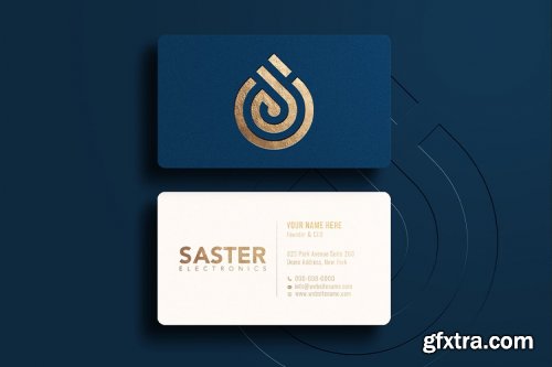 CreativeMarket - 20 Gold Foil Business Card Mockup 7096458