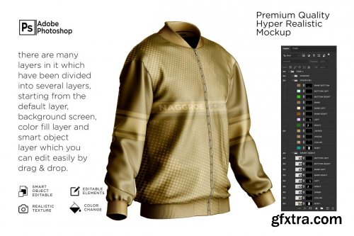 CreativeMarket - Bomber Jacket Mockup 7152584