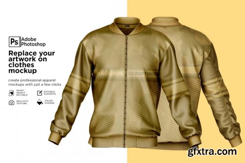 CreativeMarket - Bomber Jacket Mockup 7152584