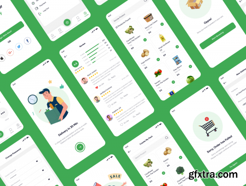 E Grocery App UI Kit