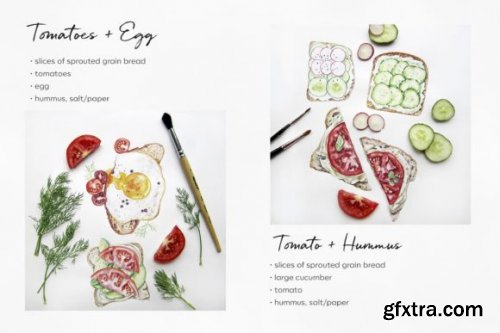 Watercolor Food 22 Sandwiches Sandwich