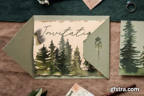 Watercolor Forest Clipart