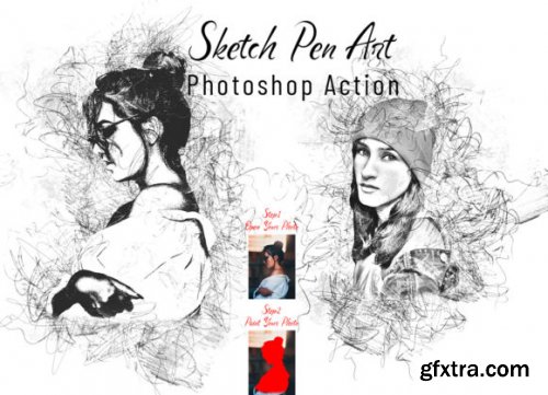  Sketch Pen Art Photoshop Action