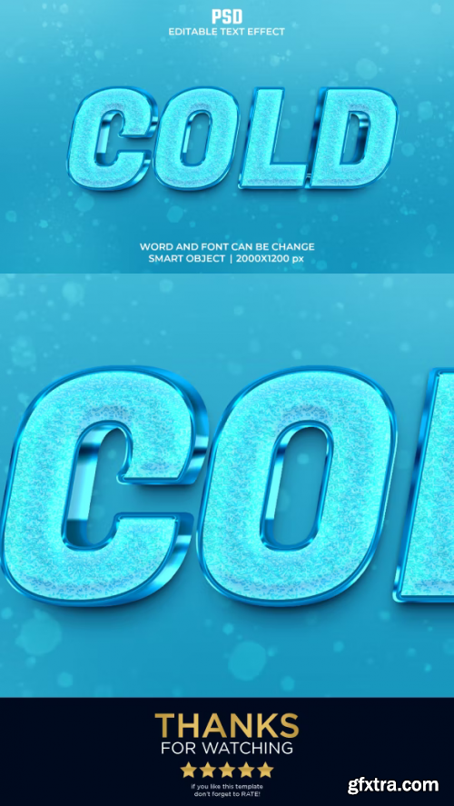 GraphicRiver - Cold 3d Editable Text Effect Style 37303720