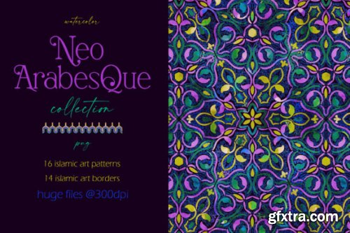 CreativeMarket - Neo Arabesque : Patterns and Borders 7049788