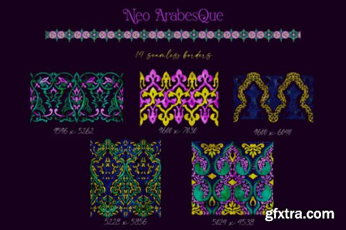 CreativeMarket - Neo Arabesque : Patterns and Borders 7049788