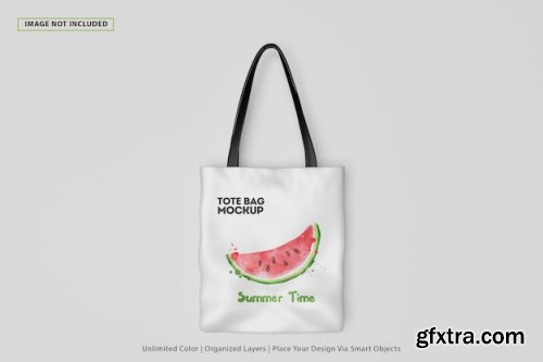 Canvas tote bag mockup