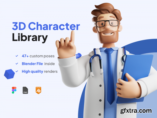3D Character Doctor Installment Figma/Blender UI KIT