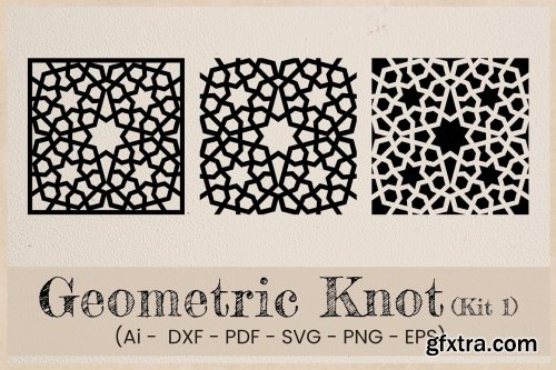 CreativeMarket - Geometric Knot Monogram SVG Wall Art 6882594