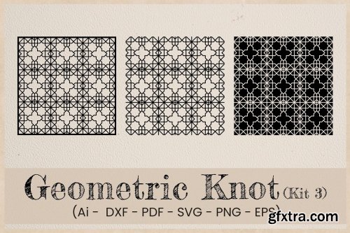 CreativeMarket - Geometric Knot Monogram SVG Wall Art 6933210