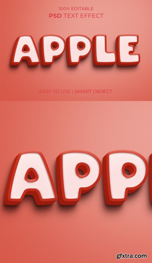 GraphicRiver - Apple editable 3d text effect 37367515