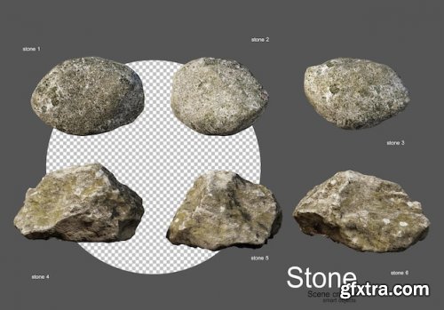 Different types of stones PSD