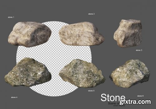 Different types of stones PSD