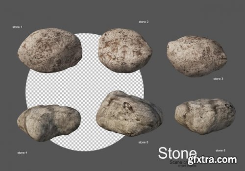 Different types of stones PSD